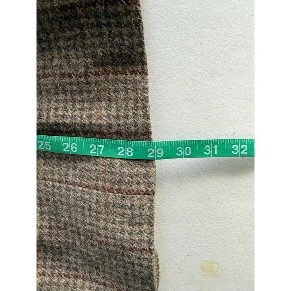 Vintage Lauren Ralph Lauren Brown Wool Houndstooth Equestrian Blazer Size 16W - Picture 8 of 9